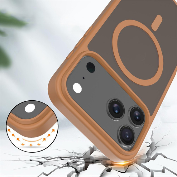 Etui do iPhone 17 Pro Max, Matt Case, do MagSafe, matowe brązowe