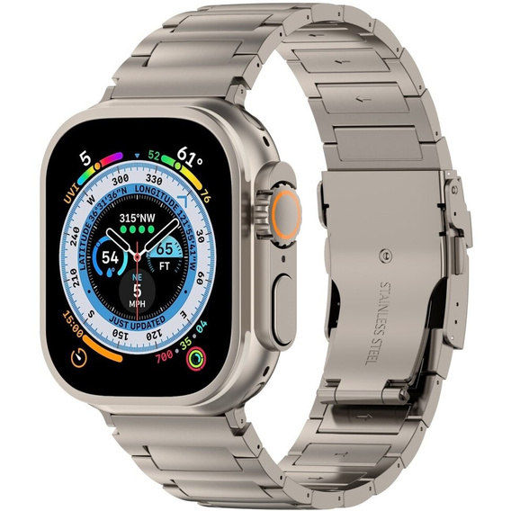 Bransoleta do Apple Watch 1/2/3/4/5/6/7/8/9/10/11/SE Ultra 1/2/3 42/44/45/46/49mm, Tytanowa