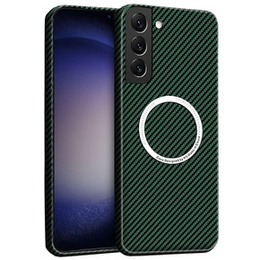 Etui do Samsung Galaxy S23 Plus, Magsafe Slim Carbon, zielone