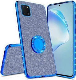Etui do Huawei Y5P, Case Bling brokatowe, Niebieskie