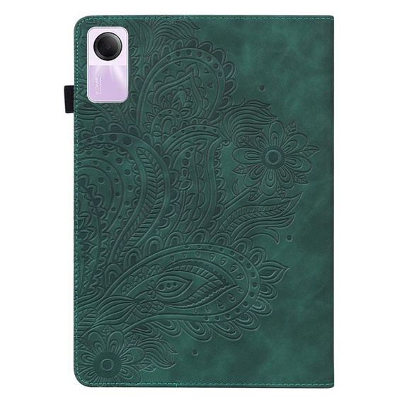Etui do Xiaomi Redmi Pad SE 11", Flowers, zielone