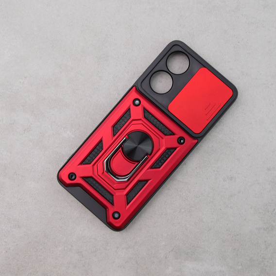 Etui pancerne do Oppo A78 4G, CamShield Slide, czerwone