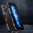 Etui LUPHIE do iPhone 15 Pro Max, Armor Bumper, czarne / czerwone