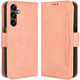 Etui z klapką do Samsung Galaxy M35, Card Slot, różowe