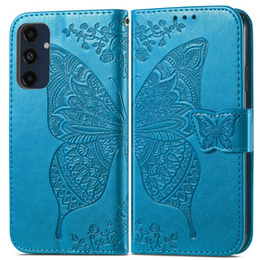 Etui z klapką do Samsung Galaxy A16 / A16 5G, Butterfly, niebieskie