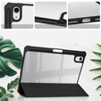 Etui do iPad mini 8.3" 2024/2021 (7/6 gen.), z podstawką z miejscem na rysik, czarne