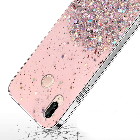 Etui do Huawei P20 Lite, Glittery, różowe
