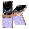 Etui ze szkłem do Samsung Galaxy Z Flip7 5G – fioletowe
