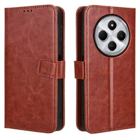 Etui z klapką do Xiaomi Redmi 14C / Xiaomi Poco C75, Crazy Horse Wallet, brązowe