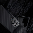 Etui BENKS Kevlar do Samsung Galaxy S24 Ultra, Carbon Fiber, do MagSafe, czarne