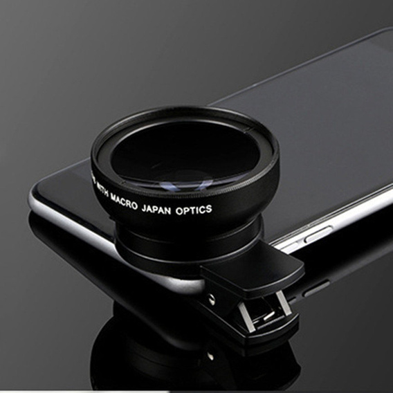 Uniwersalny Obiektyw na klips do smartfona 37mm, Czarny