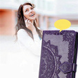 Etui z klapką do Samsung Galaxy M55 5G, Mandala, fioletowe