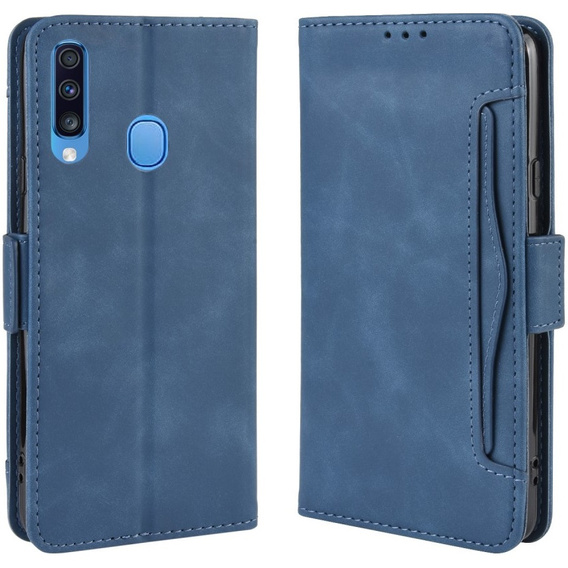 Etui z klapką do Samsung Galaxy A20s, Card Slot, granatowe