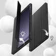 Etui z klapką do Samsung Galaxy Tab A9+/A11+, Tri-fold, czarne