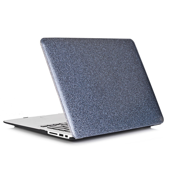 Etui do MacBook Air 13 A2337 M1 A2179 A1932, Glitter Hard Case Obudowa, Brokat, Szare