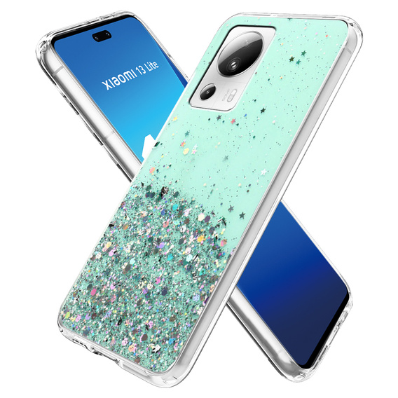 Etui do Xiaomi 13 Lite, Glittery, zielone