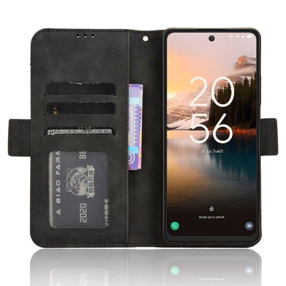 Etui z klapką do TCL 40 NxtPaper, Card Slot, czarne