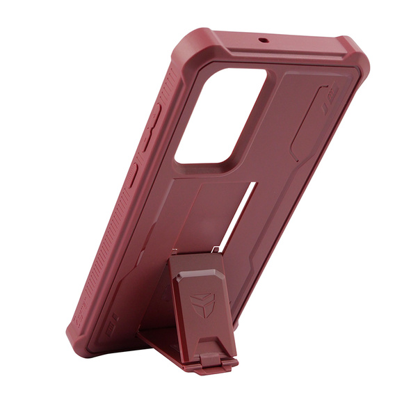 Etui pancerne do Samsung Galaxy S22 Ultra, Dexnor Full Body, czerwone