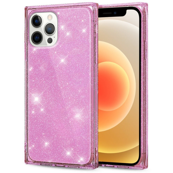 Etui Square Glitter do iPhone 12 Pro Max, Rose Gold