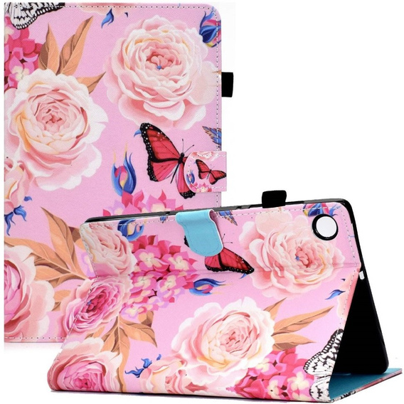 Etui do Lenovo Tab M10 Plus 10.6 Gen 3 TB-125F TB-128F, flowers and butterfly