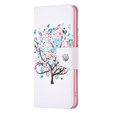 Etui z klapką do Motorola Edge 40 5G, Wallet, Colorful Tree białe