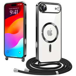 Etui do iPhone Air, Electro MagSafe, czarne + Smycz