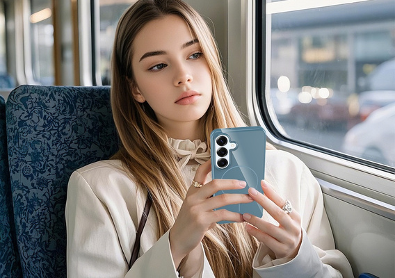 Etui do Samsung Galaxy S25 FE, Silicone Lite, do MagSafe ze smyczką, niebieskie