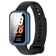 2w1 Etui z Osłoną do Xiaomi Redmi Smart Band 2 / Xiaomi Smart Mi Band 8 Active, Niebieskie