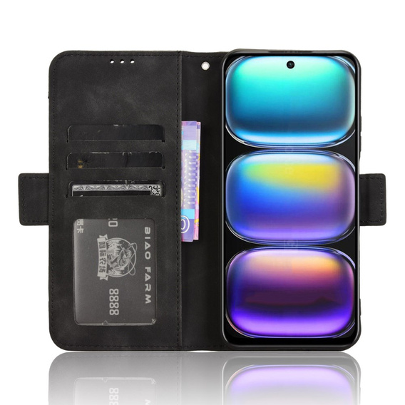 Etui z klapką do Infinix Hot 50 4G, Card Slot, czarne