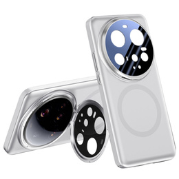 Etui do Xiaomi 15 Ultra, Kickstand Hard Case, do MagSafe, białe