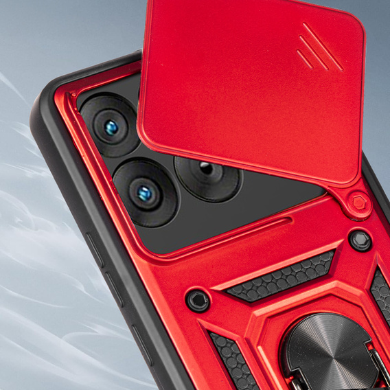 Etui pancerne do Motorola Edge 70, CamShield Slide, czerwone