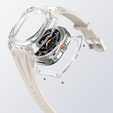 Pasek silikonowy z obudową ochronną do Samsung Galaxy Watch Ultra 47mm (2025 / 2024) – Beżowy, antywstrząsowy