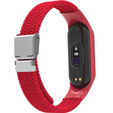 Pasek nylonowy do Xiaomi Mi Band 5/6/7/7 NFC, Red