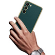 Etui do Samsung Galaxy S24, GKK Leather, zielone