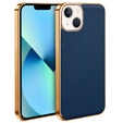 Etui do iPhone 13, Cowhide Leather, niebieskie