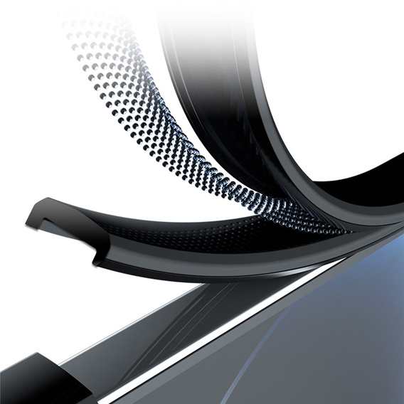 Etui do Honor Magic 8 Lite, Fusion Hybrid, przezroczyste z czarną ramką