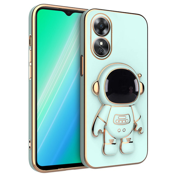 Etui do Oppo A17, Astronaut, zielone