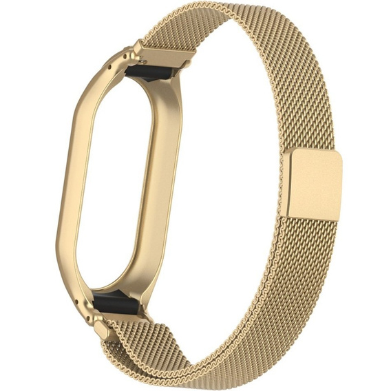 Pasek Bransoleta Milanese do Xiaomi Smart Band 10 / 9 / 8, Retro Złoty
