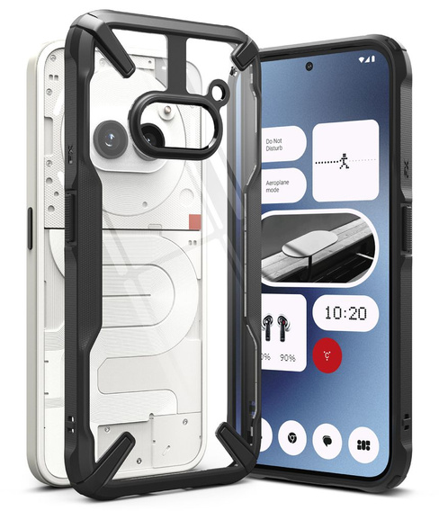 Etui pancerne Ringke do Nothing Phone 2a / 2a Plus, Fusion X, Przezroczyste / Czarne