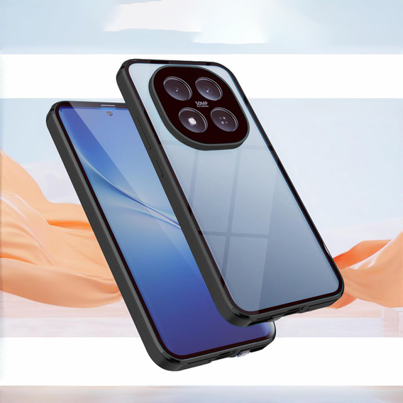 Etui do Xiaomi Redmi Note 15 Pro Plus 5G / Poco M8 Pro 5G, Magnetic Dual Glass, czarne