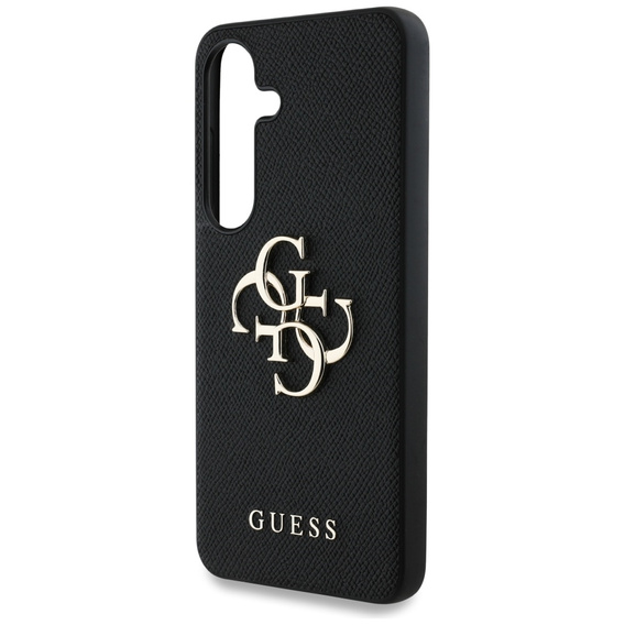 Etui GUESS do Samsung Galaxy S25, Grained Big 4G Logo, czarne