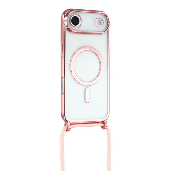 Etui do iPhone Air, Electro MagSafe, różowe + Smycz