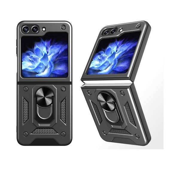Etui pancerne do Samsung Galaxy Z Flip5 5G, Nox Case Ring, czarne