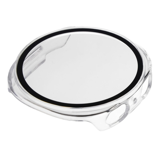 2w1 Etui + Szkło Hartowane do Samsung Galaxy Watch 8 44mm, Przezroczyste