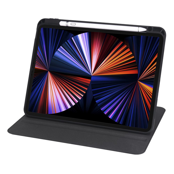 Etui do iPad Pro 11" 2022/2021/2020 (4/3/2 gen.), z miejscem na rysik, Obrotowe 360°, Czarne