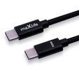 Maxlife kabel MXUC-12 USB-C – USB-C 2,0 m 60 W, czarny