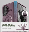 Etui pancerne do Samsung Galaxy Z Fold7 5G, Dexnor Magnetic, do MagSafe - fioletowe