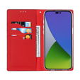 Etui z klapką do iPhone 15 Pro, Litchi Skin Grain, czarne