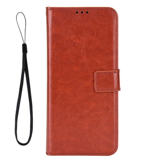 Etui z klapką do Xiaomi Redmi Note 12 5G / POCO X5 5G, Crazy Horse Wallet, brązowe