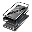 Etui do Samsung Galaxy S23 Plus, Magnetic Dual Glass, srebrne